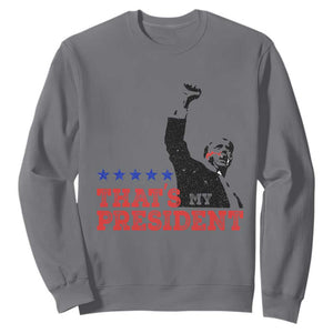 That's My President Trump 2024 Sweatshirt President 45 And 47 US Election TS11 Charcoal Print Your Wear