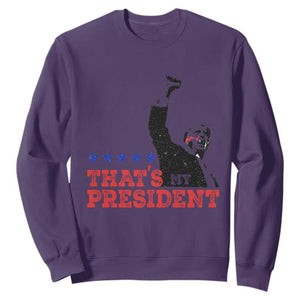 That's My President Trump 2024 Sweatshirt President 45 And 47 US Election TS11 Purple Print Your Wear