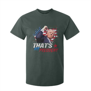 That's My President Trump 2024 T Shirt For Kid Vintage American Flag TS11 Dark Forest Green Print Your Wear