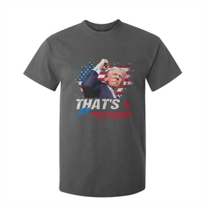 That's My President Trump 2024 T Shirt For Kid Vintage American Flag TS11 Dark Heather Print Your Wear