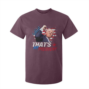 That's My President Trump 2024 T Shirt For Kid Vintage American Flag TS11 Maroon Print Your Wear