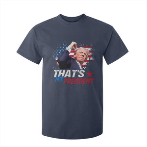 That's My President Trump 2024 T Shirt For Kid Vintage American Flag TS11 Navy Print Your Wear