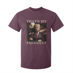 That's My President Trump 2024 T Shirt For Kid President 45 And 47 US Election Eagle TS11 Maroon Print Your Wear