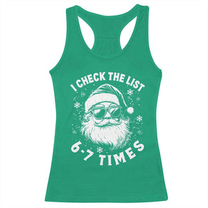 67 Meme Christmas Santa Racerback Tank Top Funny I Check The List 67 Times TS11 Irish Green Print Your Wear