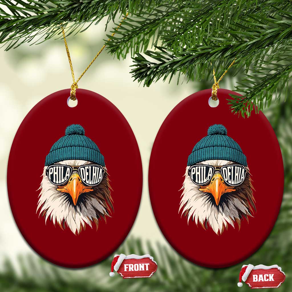 Funny PFE Game Day Ceramic Ornament Green Sunglasses Football Lover TS11 Print Your Wear