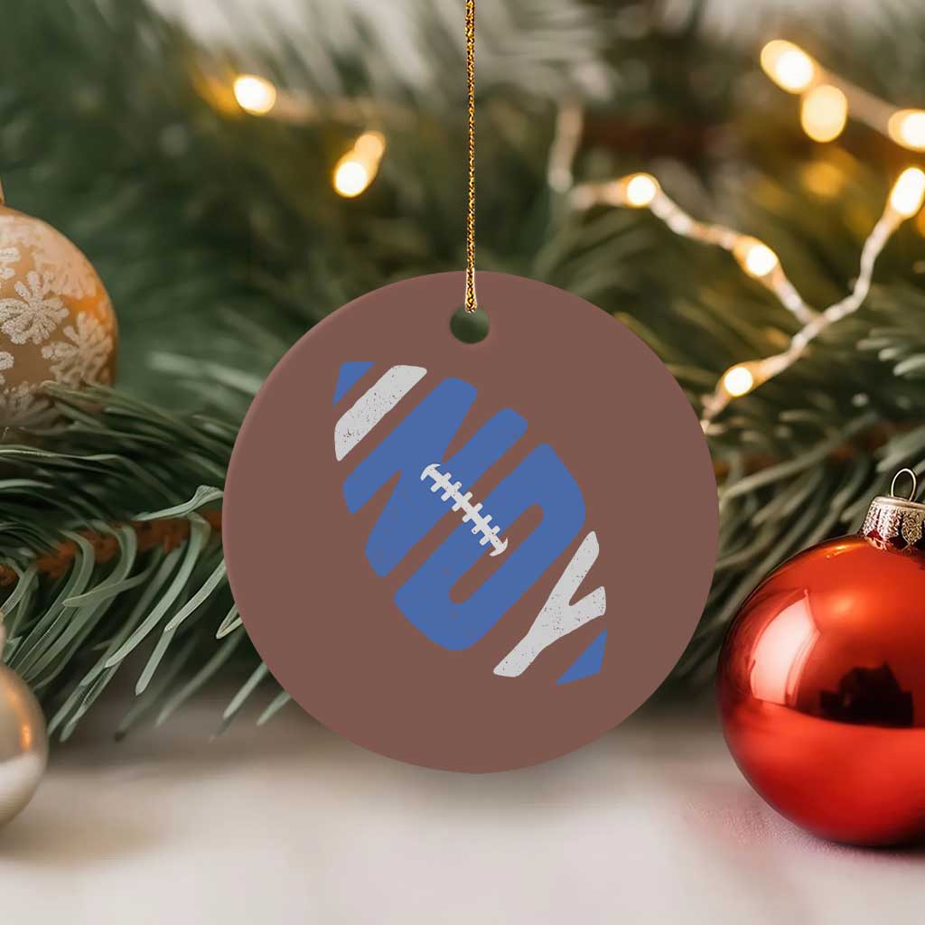IFC Blue Football Lovers Game Day Ceramic Ornament TS11 1pc Mocha Print Your Wear
