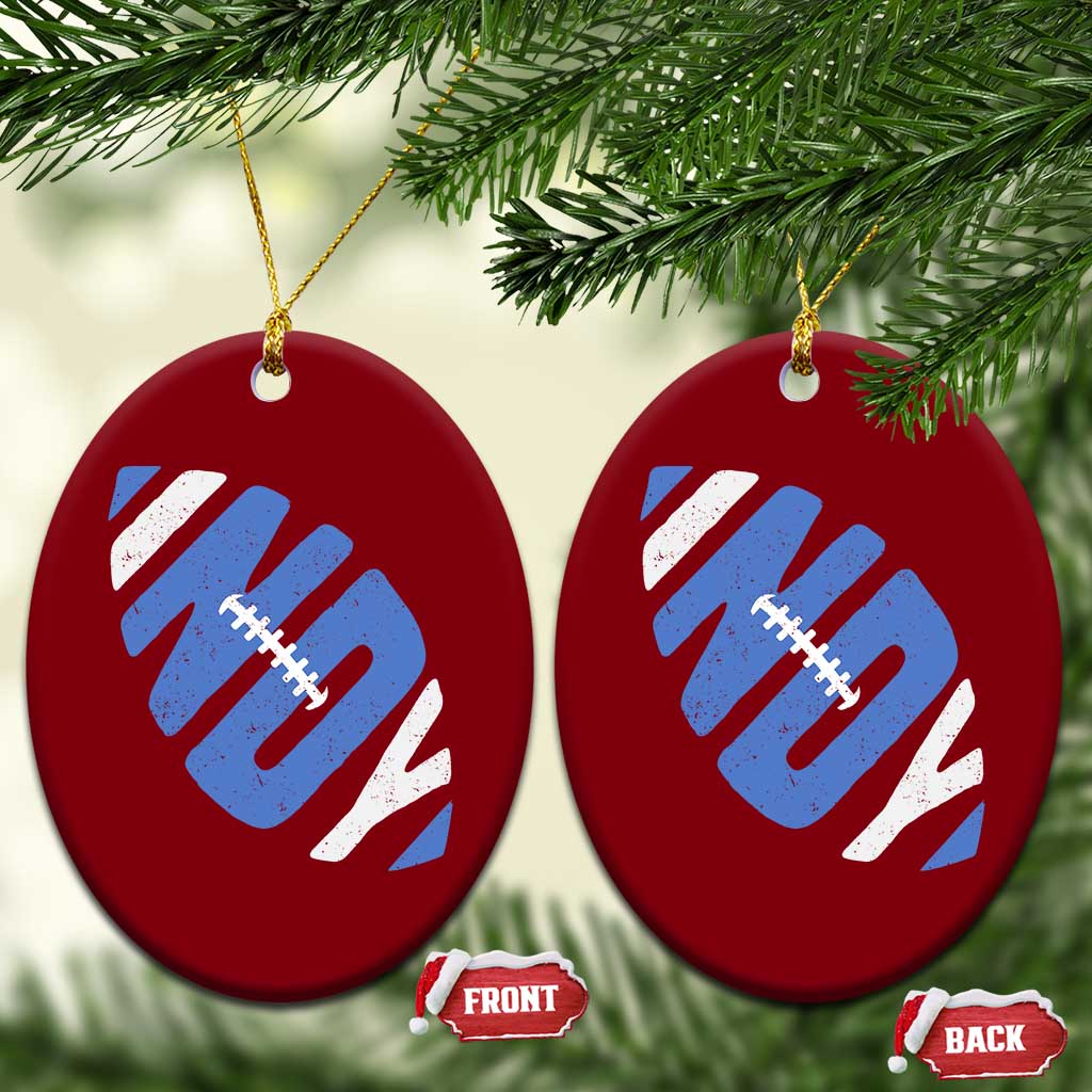 IFC Blue Football Lovers Game Day Ceramic Ornament TS11 Print Your Wear