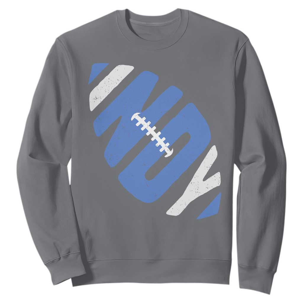IFC Blue Football Lovers Game Day Sweatshirt TS11 Charcoal Print Your Wear