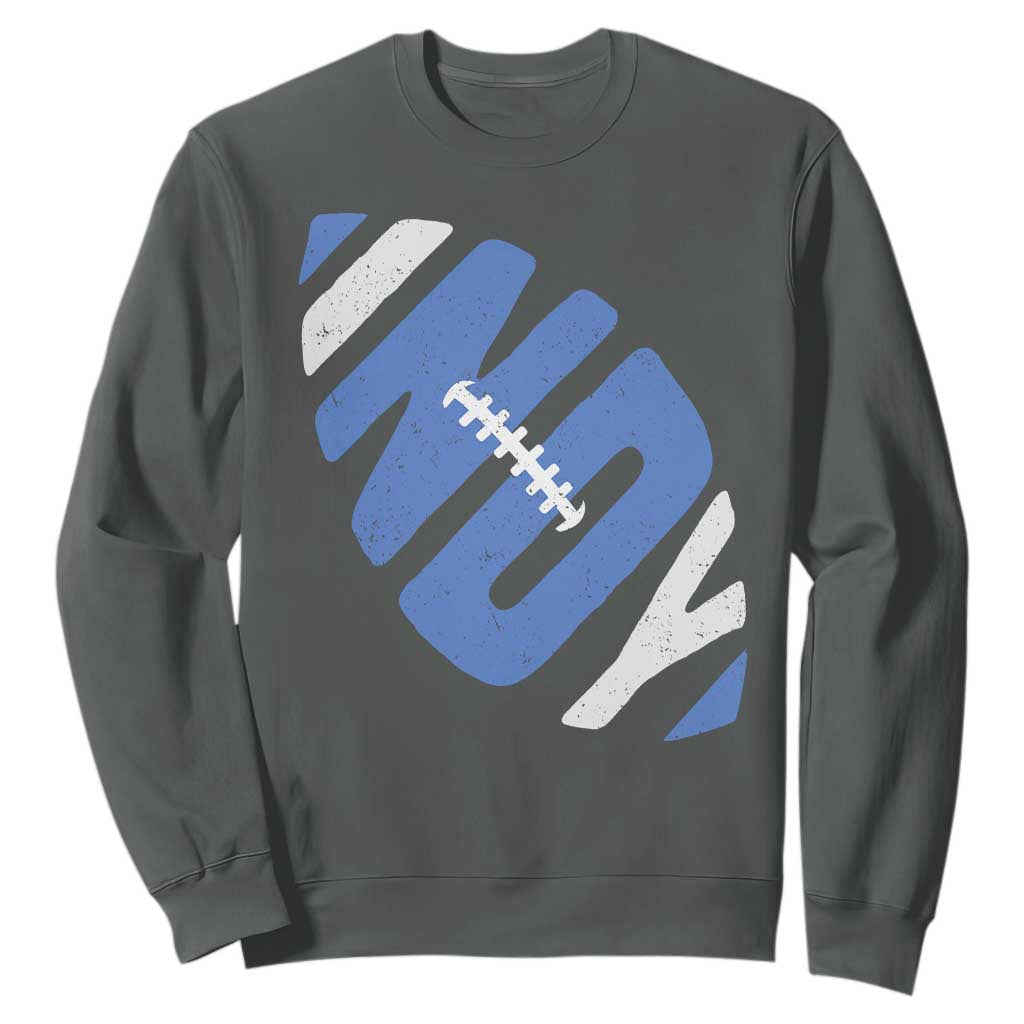 IFC Blue Football Lovers Game Day Sweatshirt TS11 Dark Heather Print Your Wear