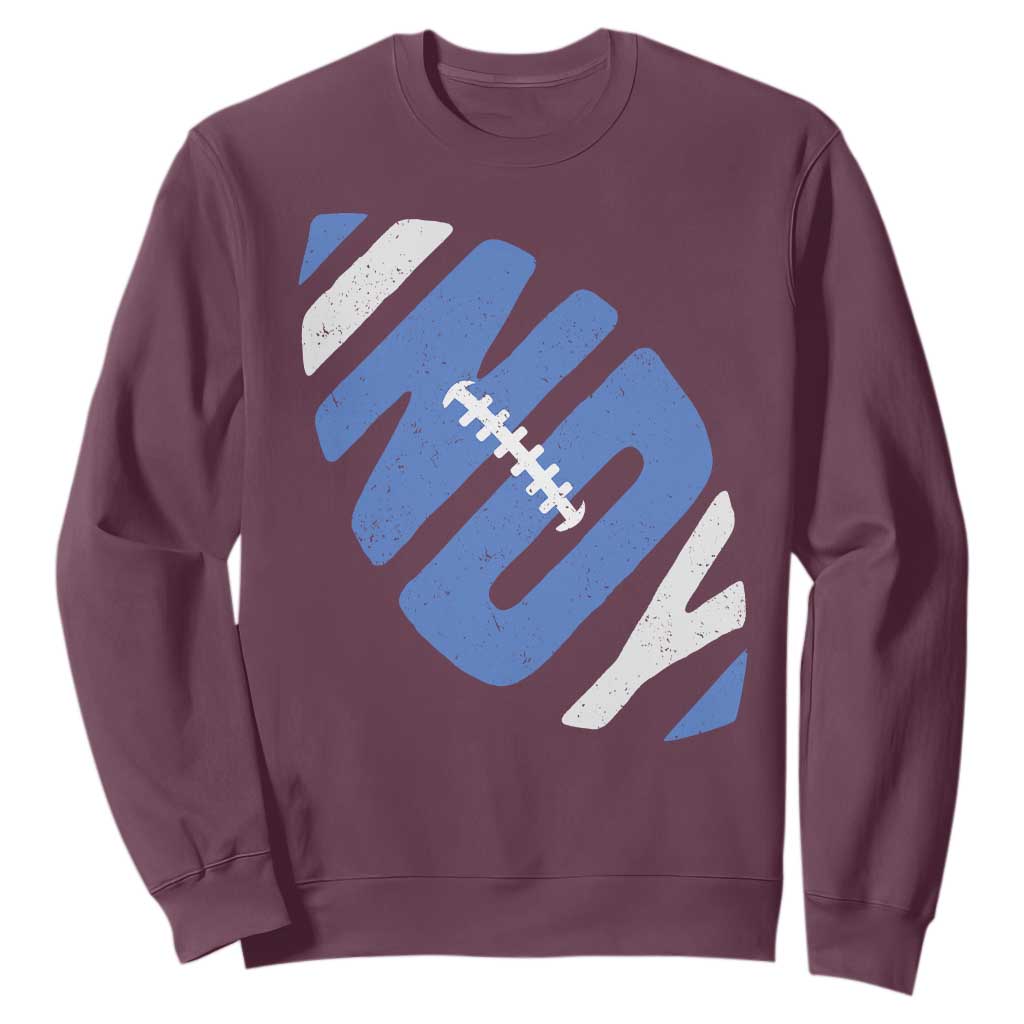 IFC Blue Football Lovers Game Day Sweatshirt TS11 Maroon Print Your Wear