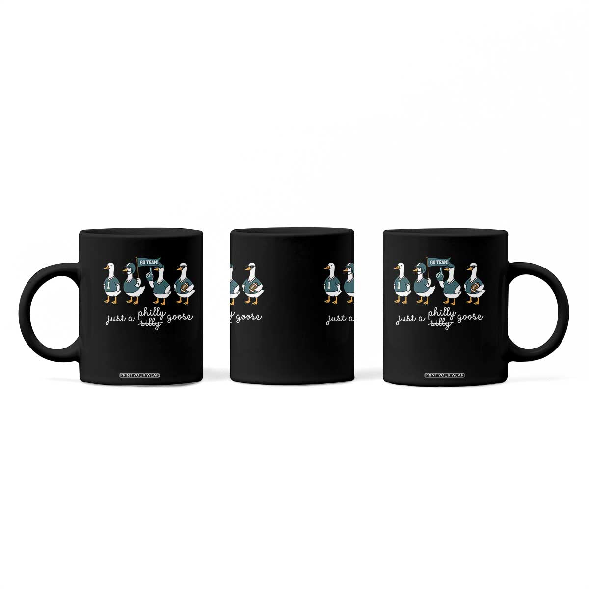 Funny Just A Silly Goose Football Coffee Mug PFE Sport Lover Game Day TS11 Print Your Wear