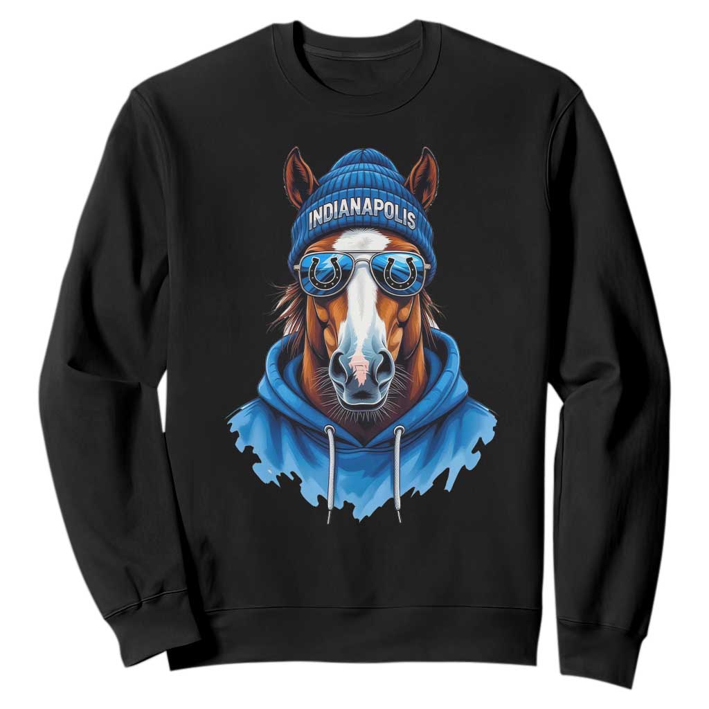 IFC Football Lover Sweatshirt Blue Equine Shoe Sport Fan Game Day TS11 Black Print Your Wear