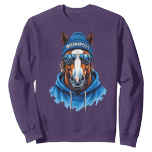 IFC Football Lover Sweatshirt Blue Equine Shoe Sport Fan Game Day TS11 Purple Print Your Wear