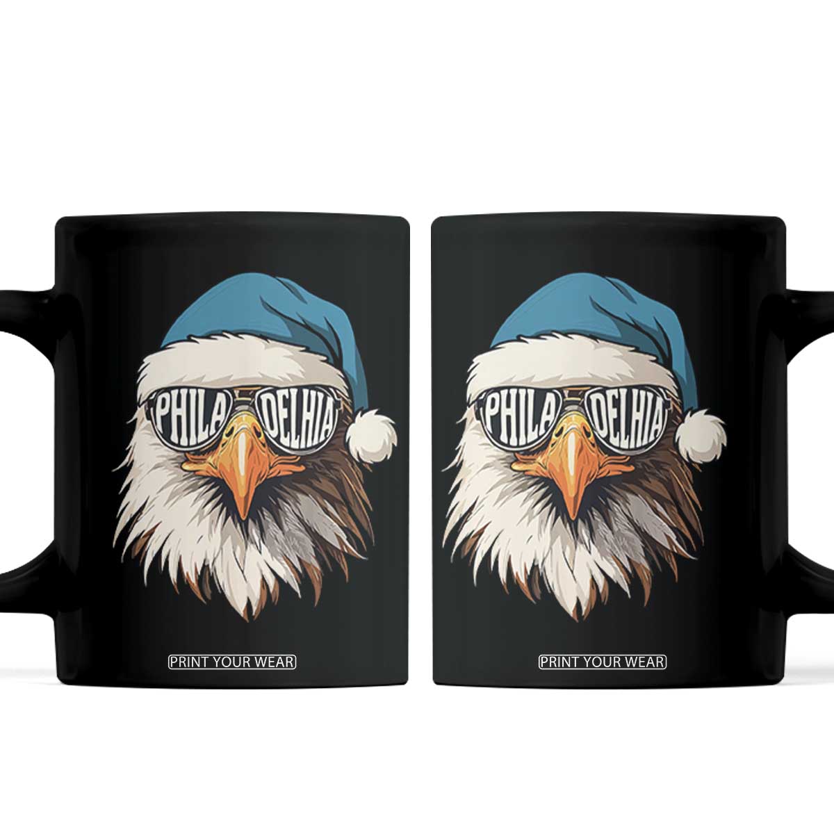 Christmas Football Lover Coffee Mug Green Santa PFE Game Day TS11 Black Print Your Wear
