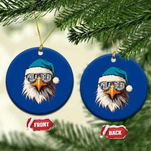 Christmas Football Lover Ceramic Ornament Green Santa PFE Game Day TS11 1pc Blue Print Your Wear