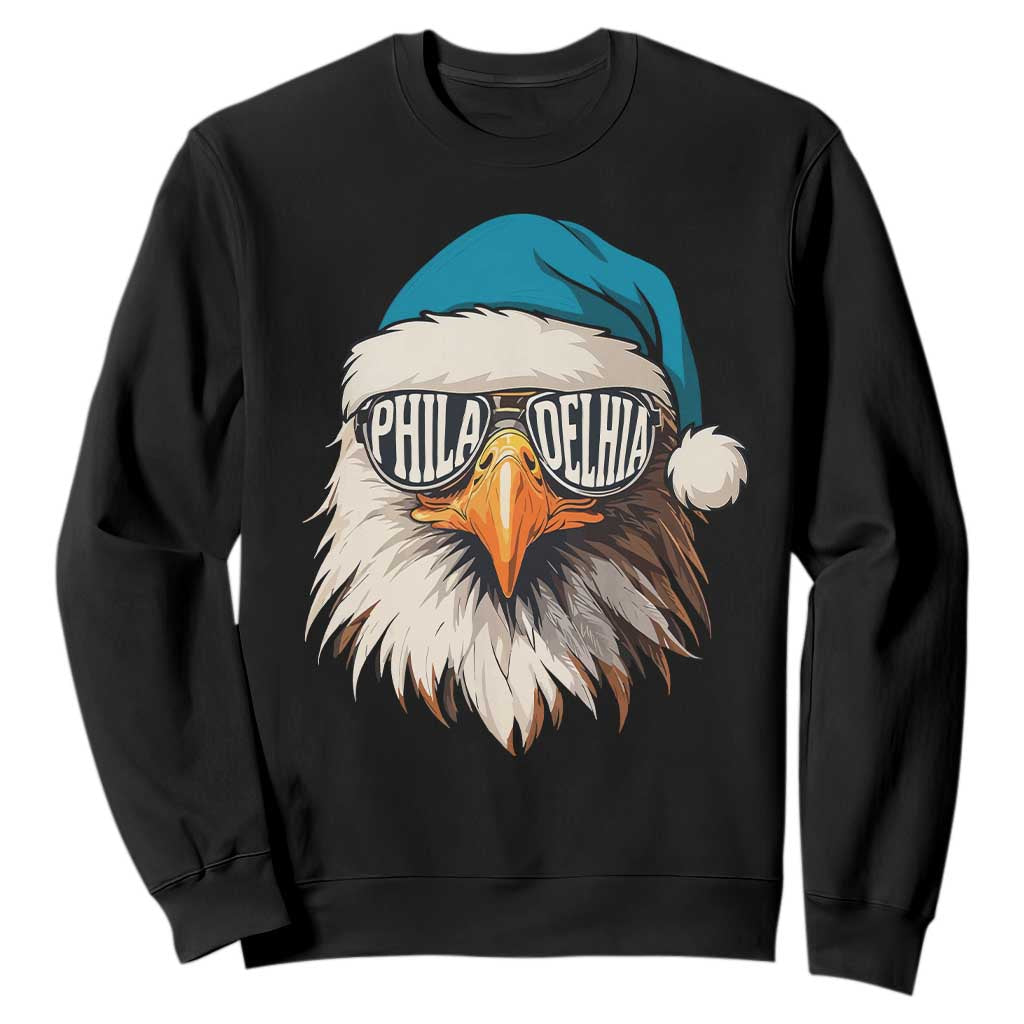 Christmas Football Lover Sweatshirt Green Santa PFE Game Day TS11 Black Print Your Wear