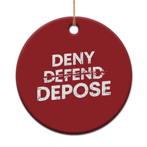 Deny Defend Depose Christmas Ornament Vintage Shooting Breaks Bullet Through TS11 Print Your Wear