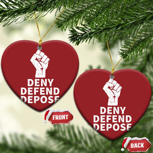 Deny Defend Depose Christmas Ornament Vintage Hand Fist TS11 Heart Red Print Your Wear