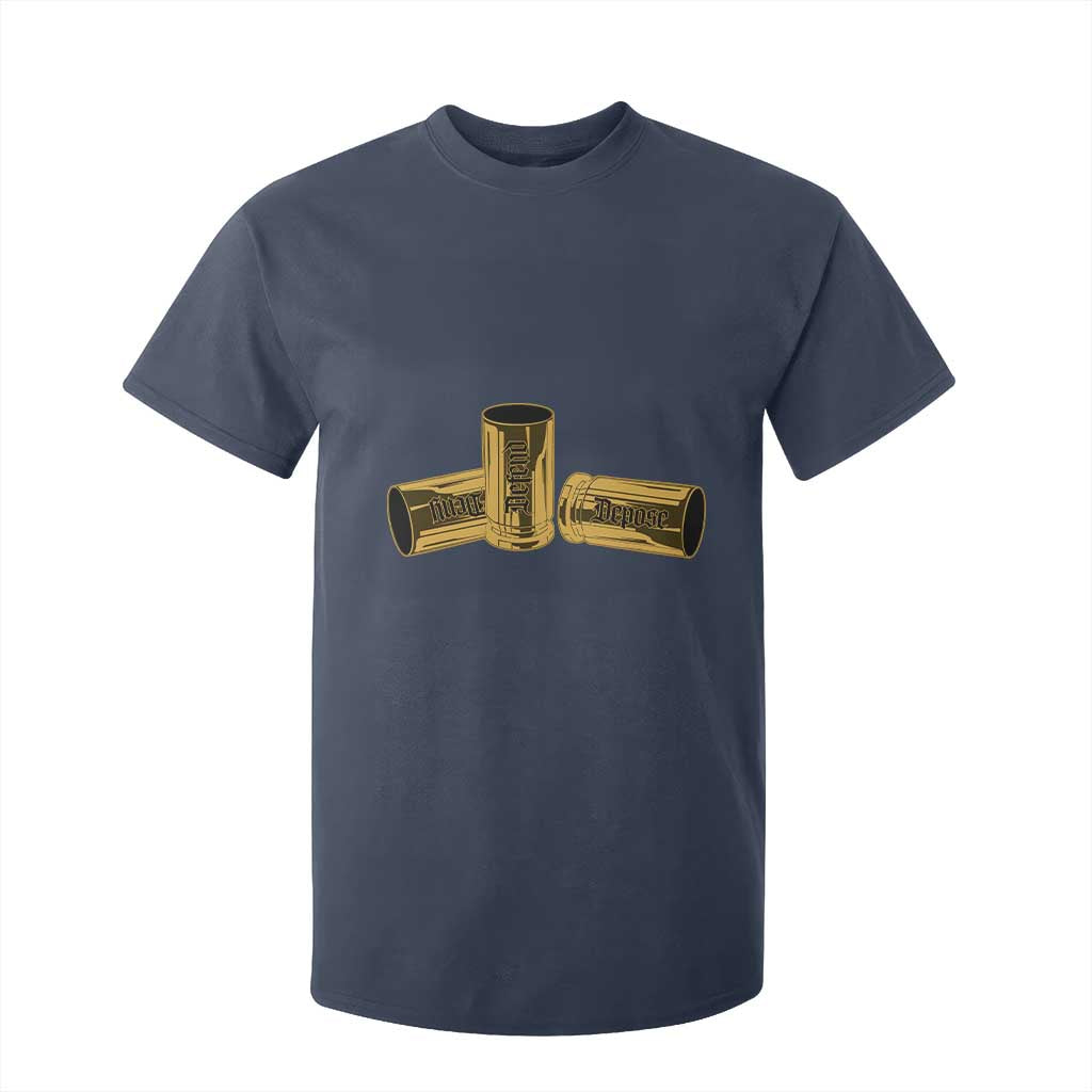 Deny Defend Depose T Shirt For Kid Vintage Bullet Shells TS11 Navy Print Your Wear