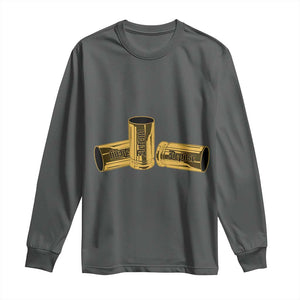 Deny Defend Depose Long Sleeve Shirt Vintage Bullet Shells TS11 Dark Heather Print Your Wear