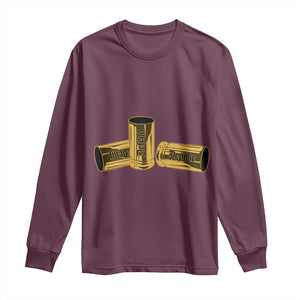 Deny Defend Depose Long Sleeve Shirt Vintage Bullet Shells TS11 Maroon Print Your Wear