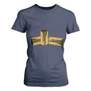 Deny Defend Depose T Shirt For Women Vintage Bullet Shells TS11 Navy Print Your Wear