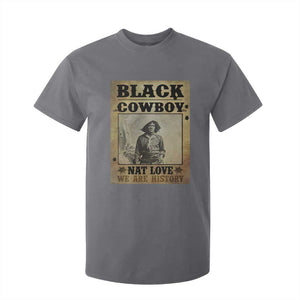 Black Cowboy Nat Love T Shirt For Kid Black History Month TS11 Charcoal Print Your Wear