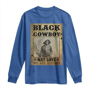 Black Cowboy Nat Love Long Sleeve Shirt Black History Month TS11 Royal Blue Print Your Wear