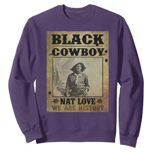 Black Cowboy Nat Love Sweatshirt Black History Month TS11 Purple Print Your Wear