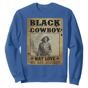 Black Cowboy Nat Love Sweatshirt Black History Month TS11 Royal Blue Print Your Wear