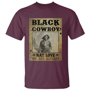 Black Cowboy Nat Love T Shirt Black History Month TS11 Maroon Print Your Wear