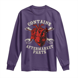 Funny Heart Surgery Long Sleeve Shirt Contains Aftermarket Parts TS11 Purple Print Your Wear