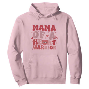 Mama Of A Heart Warrior Hoodie Congenital Heart Disease CHD Awareness TS11 Light Pink Print Your Wear