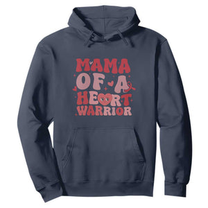 Mama Of A Heart Warrior Hoodie Congenital Heart Disease CHD Awareness TS11 Navy Print Your Wear