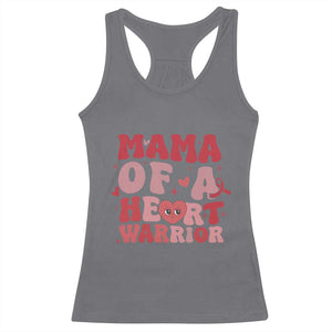 Mama Of A Heart Warrior Racerback Tank Top Congenital Heart Disease CHD Awareness TS11 Charcoal Print Your Wear