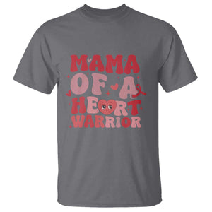 Mama Of A Heart Warrior T Shirt Congenital Heart Disease CHD Awareness TS11 Charcoal Print Your Wear