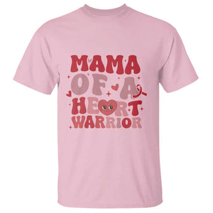 Mama Of A Heart Warrior T Shirt Congenital Heart Disease CHD Awareness TS11 Light Pink Print Your Wear