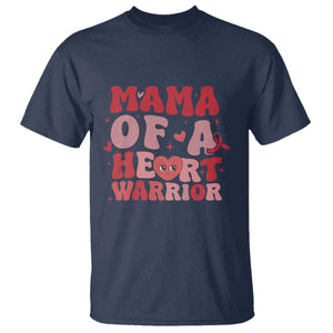 Mama Of A Heart Warrior T Shirt Congenital Heart Disease CHD Awareness TS11 Navy Print Your Wear