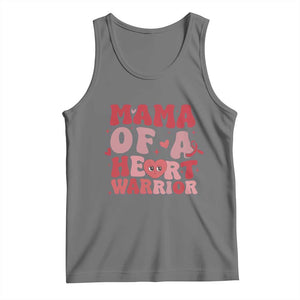 Mama Of A Heart Warrior Tank Top Congenital Heart Disease CHD Awareness TS11 Black Heather Print Your Wear