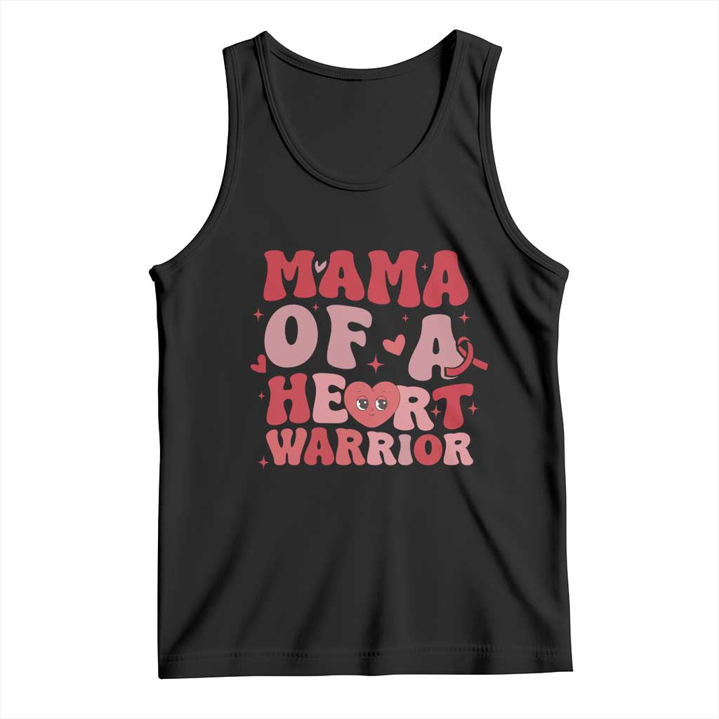 Mama Of A Heart Warrior Tank Top Congenital Heart Disease CHD Awareness TS11 Black Print Your Wear