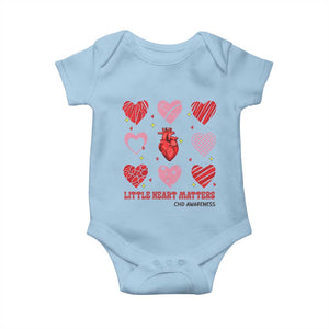 Congenital Heart Disease CHD Awareness Baby Onesie Little Heart Matters TS11 Light Blue Print Your Wear