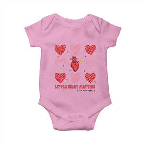 Congenital Heart Disease CHD Awareness Baby Onesie Little Heart Matters TS11 Light Pink Print Your Wear