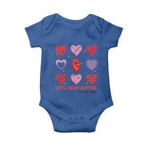 Congenital Heart Disease CHD Awareness Baby Onesie Little Heart Matters TS11 Royal Blue Print Your Wear