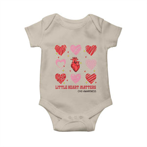 Congenital Heart Disease CHD Awareness Baby Onesie Little Heart Matters TS11 Sand Print Your Wear