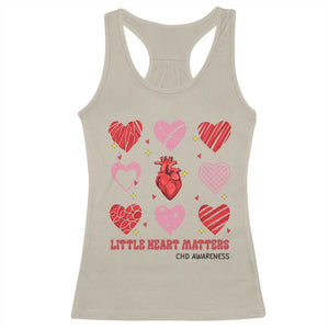 Congenital Heart Disease CHD Awareness Racerback Tank Top Little Heart Matters TS11 Sand Print Your Wear