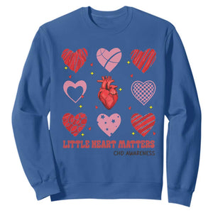 Congenital Heart Disease CHD Awareness Sweatshirt Little Heart Matters TS11 Royal Blue Print Your Wear