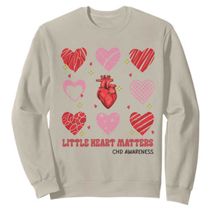 Congenital Heart Disease CHD Awareness Sweatshirt Little Heart Matters TS11 Sand Print Your Wear