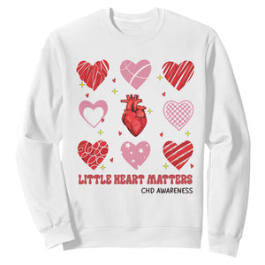 Congenital Heart Disease CHD Awareness Sweatshirt Little Heart Matters TS11 White Print Your Wear