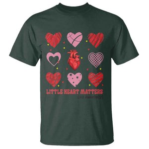 Congenital Heart Disease CHD Awareness T Shirt Little Heart Matters TS11 Dark Forest Green Print Your Wear