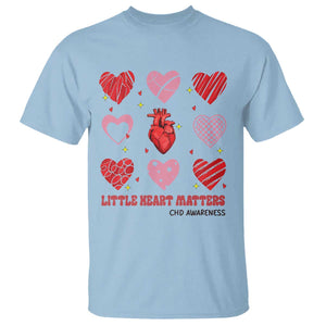 Congenital Heart Disease CHD Awareness T Shirt Little Heart Matters TS11 Light Blue Print Your Wear